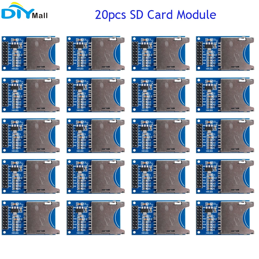 20pcs SD Card Module for Arduino DIY Starter Kit Reading and Writing Module Slot Socket Reader ARM MCU
20pcs SD Card Module for Arduino DIY Starter Kit Reading and Writing Module Slot Socket Reader ARM MCU