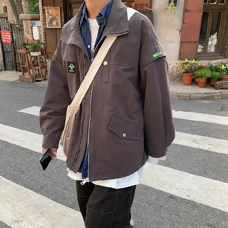 2020 Spring And Autumn New Youth Popular Hong Kong Style Loose Solid Color Fashion Casual Jacket Dark Gray/Black/Army Green
2020 Spring And Autumn New Youth Popular Hong Kong Style Loose Solid Color Fashion Casual Jacket Dark Gray/Black/Army Green