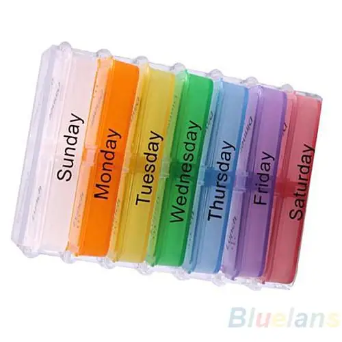HOT SALES!!! 7-Day Medicine Weekly Storage Pill Tablet Sorter Box Container Case Organizer removable small pill boxes portable
HOT SALES!!! 7-Day Medicine Weekly Storage Pill Tablet Sorter Box Container Case Organizer removable small pill boxes portable