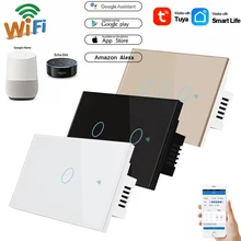 1/2/3Gang Tuya Wifi Smart Light Switch Glass Screen Touch Panel Voice Control US Smart Wall Switch Work With Alexa Google Home
1/2/3Gang Tuya Wifi Smart Light Switch Glass Screen Touch Panel Voice Control US Smart Wall Switch Work With Alexa Google Home