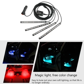 4PCS Car LED Strips Interior Floor Atmosphere Light RGB Phone APP RF Control U90C
4PCS Car LED Strips Interior Floor Atmosphere Light RGB Phone APP RF Control U90C