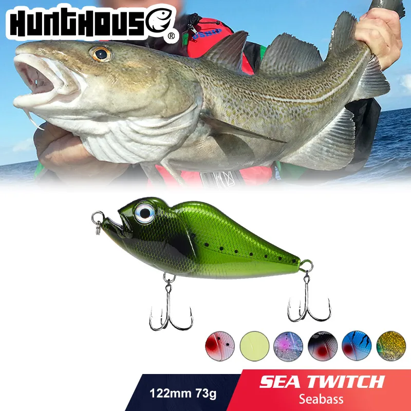 Hunhouse rondu Джеркбейт рыболовные приманки stickbait тонущий 122 мм 73 г для snappers GT