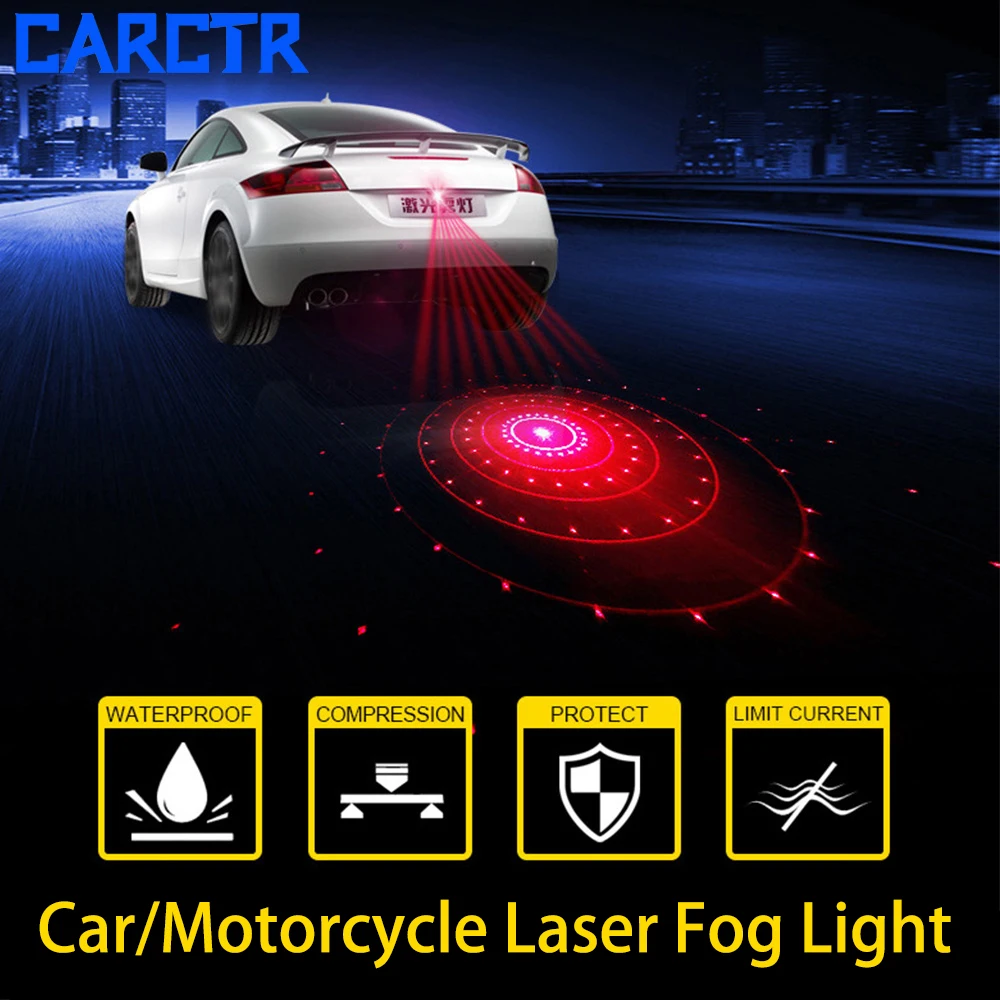 6 Modes Modified Car Laser Tail Fog Light Anti Collision Braking Parking Signal Warning Lamps Universal LED Rear Car Fog Light
6 Modes Modified Car Laser Tail Fog Light Anti Collision Braking Parking Signal Warning Lamps Universal LED Rear Car Fog Light