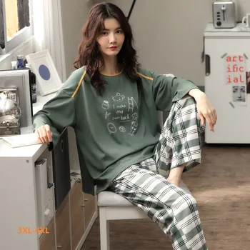 M To XXXL 4XL Big Size Women Home Wear Lounge Clothes Long Sleeve Pajamas Sets Cotton Sleepwear Girls Homewear Housewear
M To XXXL 4XL Big Size Women Home Wear Lounge Clothes Long Sleeve Pajamas Sets Cotton Sleepwear Girls Homewear Housewear