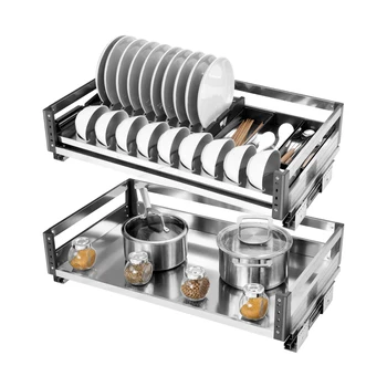 Pull basket kitchen cabinet 304 stainless steel bowl drawer type seasoning double built-in
Pull basket kitchen cabinet 304 stainless steel bowl drawer type seasoning double built-in