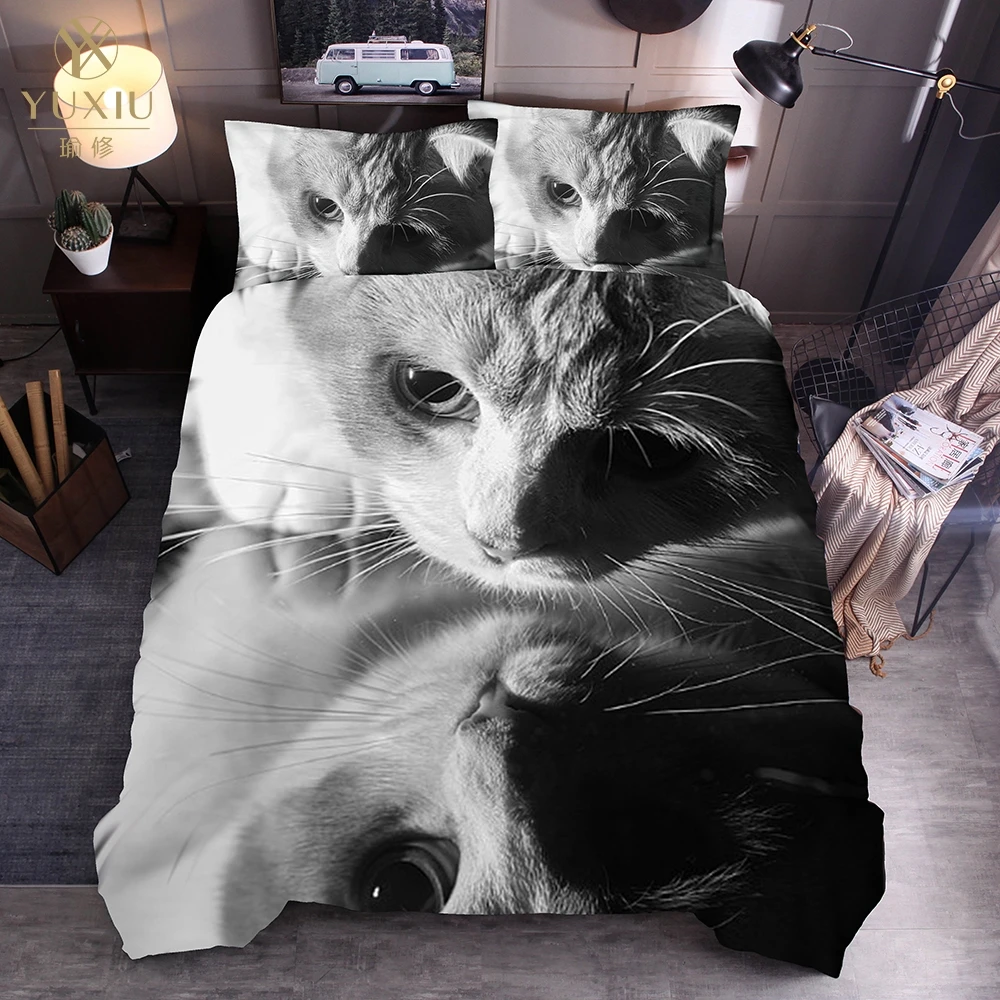 YuXiu Classic 3D Bed Linen for Cat Black Linens Bed Duvet Cover Sets Quilt Covers Bedding Set 3Pcs Twin Full Queen King Size
YuXiu Classic 3D Bed Linen for Cat Black Linens Bed Duvet Cover Sets Quilt Covers Bedding Set 3Pcs Twin Full Queen King Size