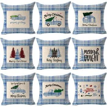 1Pcs Christmas Blue plaid Pattern Cotton Linen Throw pillow Cushion Cover Car Home Sofa Decorative Pillowcase Funda Cojin 40672
1Pcs Christmas Blue plaid Pattern Cotton Linen Throw pillow Cushion Cover Car Home Sofa Decorative Pillowcase Funda Cojin 40672