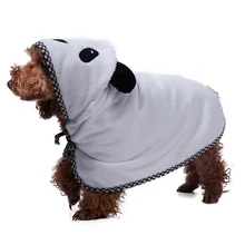 Chihuahua productos de ropa de dibujos animados mascotas Toalla de baño divertido manta para perros, gatos, súper absorbente perrito yorkie Albornoz traje(China)