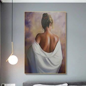 

Beautiful Nude Girl Oil Painting Classical Portrait Poster Wall Art Pictures for Living Room Home Decor Canvas Painting Cuadros