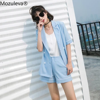 Mozuleva Summer 2 Pieces Set for Women Hit Color Double Breasted Half Sleeve and Shorts Casual Blazer Pant Female Suits
Mozuleva Summer 2 Pieces Set for Women Hit Color Double Breasted Half Sleeve and Shorts Casual Blazer Pant Female Suits