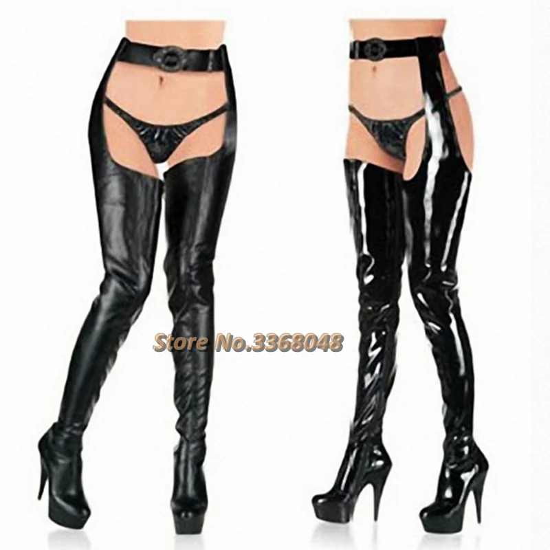 Patent Leather Boots Belt Thigh High Over The Knee Platform Runway T Show Boots Night Club Pole Dance Boots Thin High Heel
Patent Leather Boots Belt Thigh High Over The Knee Platform Runway T Show Boots Night Club Pole Dance Boots Thin High Heel
