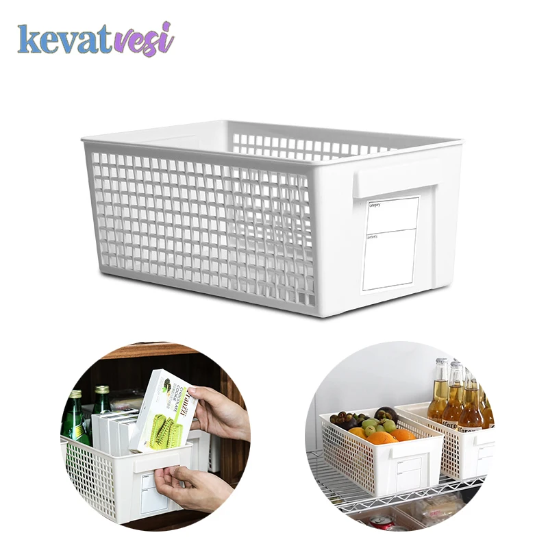 2PCS Labelable Storage Basket Plastic Vegetables Fruit Baskets Kitchen Cabinet Storage Basket Desktop Sundries Organizer Box
2PCS Labelable Storage Basket Plastic Vegetables Fruit Baskets Kitchen Cabinet Storage Basket Desktop Sundries Organizer Box