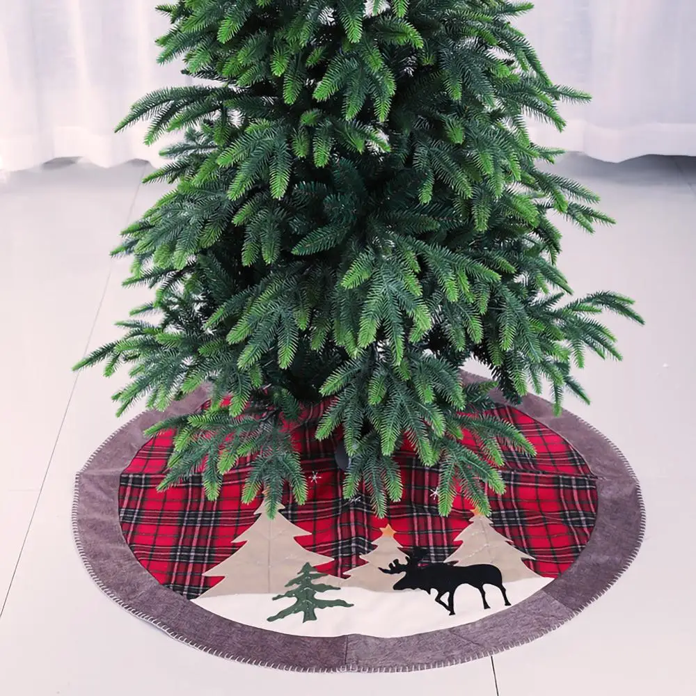1 Pcs Christmas Tree Skirt Holiday Non-woven Party Ornaments Xmas Tree Skirt For Home Decorations 42inch