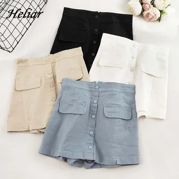 HELIAR 2020 Fall High Waist Buttoned Up Shorts With Pockets Wide Leg Street wear Shorts Autumn INS Hot Jean Shorts Women
HELIAR 2020 Fall High Waist Buttoned Up Shorts With Pockets Wide Leg Street wear Shorts Autumn INS Hot Jean Shorts Women