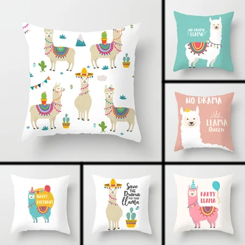 mling 1pcs 45x45cm Cartoon Animal Alpaca Cushion Cover Peach Skin Sofa Cushion Waist Pillow Cover Decorative Cushion Cover 
mling 1pcs 45x45cm Cartoon Animal Alpaca Cushion Cover Peach Skin Sofa Cushion Waist Pillow Cover Decorative Cushion Cover