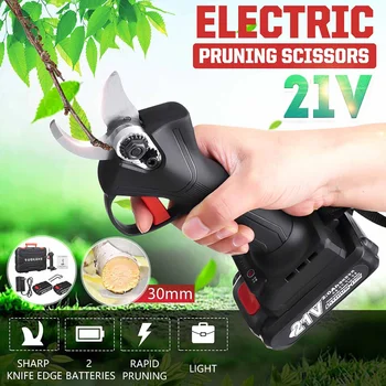 21V Wireless Electric Rechargeable Scissors Pruning Shears 30mm Tree Garden Tool Branches Pruning Cutting Tools w/1or2 Batterys
21V Wireless Electric Rechargeable Scissors Pruning Shears 30mm Tree Garden Tool Branches Pruning Cutting Tools w/1or2 Batterys