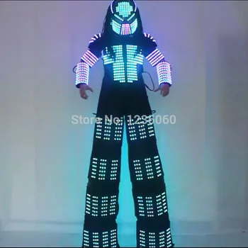 New Arrivals LED Robot Costume David Guetta LED Robot Suit, Laser robot jacket Rangers Stilts Clothes Luminous Costumes
New Arrivals LED Robot Costume David Guetta LED Robot Suit, Laser robot jacket Rangers Stilts Clothes Luminous Costumes
