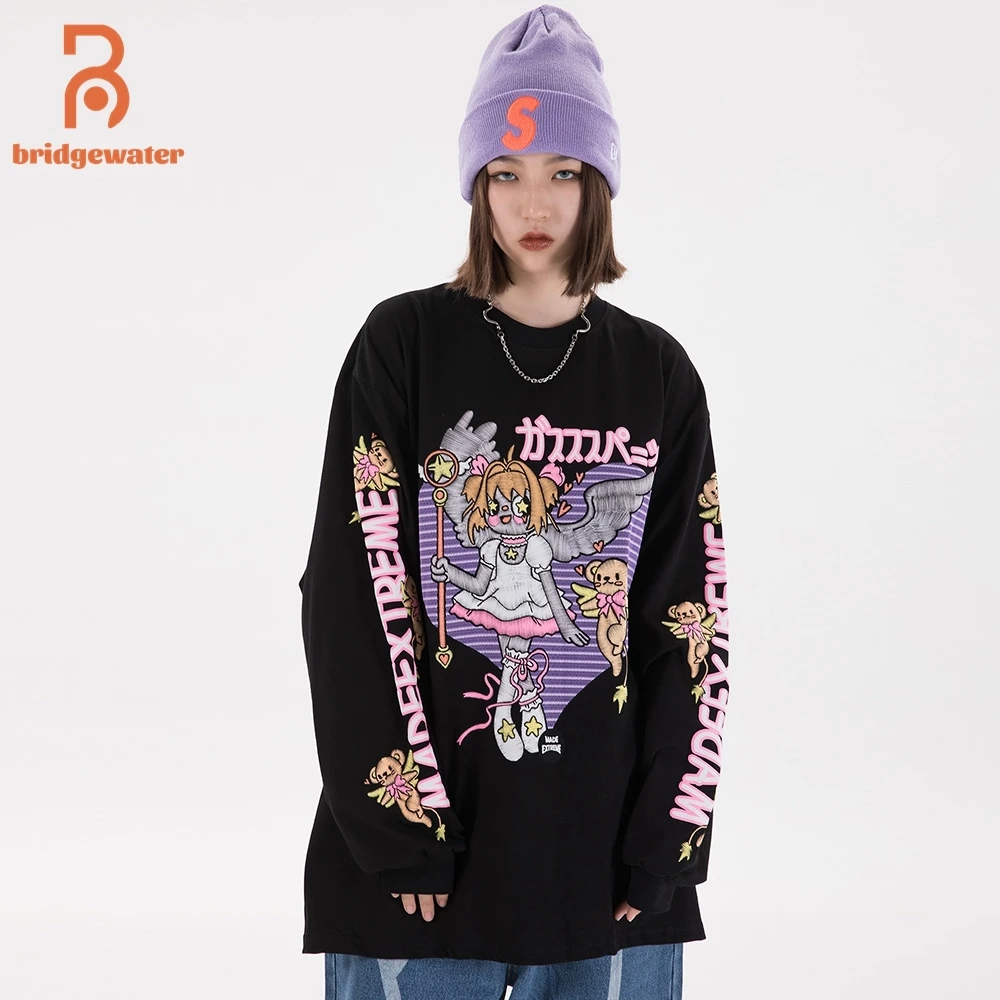 BRIDGEWATER Cute Cartoon Anime Embroidery Kanji Sweatshirt Men Baggy O-Neck Pullover Harajuku High Street Couple Streetwear
BRIDGEWATER Cute Cartoon Anime Embroidery Kanji Sweatshirt Men Baggy O-Neck Pullover Harajuku High Street Couple Streetwear