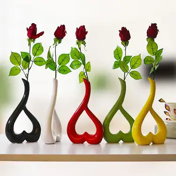 Heart Shape Floral Vase Party Home Elelgant Flower Vase Ornament Ceramic Beautiful Wedding Colorful Decor Festival 5 Color
Heart Shape Floral Vase Party Home Elelgant Flower Vase Ornament Ceramic Beautiful Wedding Colorful Decor Festival 5 Color
