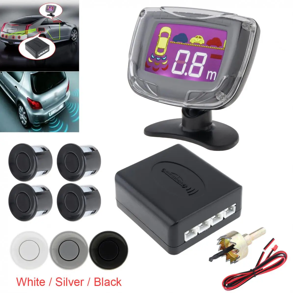 Waterproof Intelligent Parking Assistance System with 4 Parking Sensors and LCD Display Monitor - 3 Optional Color
Waterproof Intelligent Parking Assistance System with 4 Parking Sensors and LCD Display Monitor - 3 Optional Color