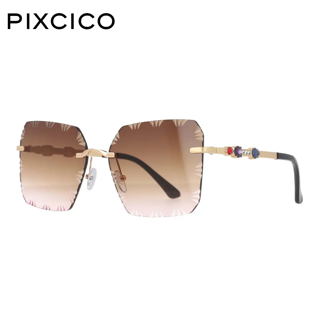53189 Lunette De Soleil Femme Luxe Brand Oversized Rimless Sunglasses Designer Anti-Ultraviolet Fashion Ladies Retro Glasses
53189 Lunette De Soleil Femme Luxe Brand Oversized Rimless Sunglasses Designer Anti-Ultraviolet Fashion Ladies Retro Glasses