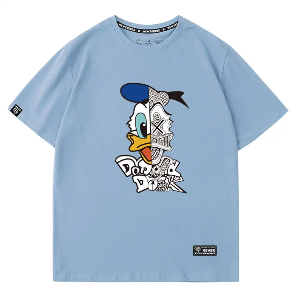 disney fashion cute donald duck cartoon letter print t-shirt