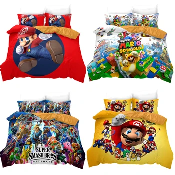 Super Marios Quilt Cover Set Jumpman Cartoon Printed Bedding Suit Game Figure Bed Spead Duvet Cover Bedroom Bedclothes Kids Gift 
Super Marios Quilt Cover Set Jumpman Cartoon Printed Bedding Suit Game Figure Bed Spead Duvet Cover Bedroom Bedclothes Kids Gift