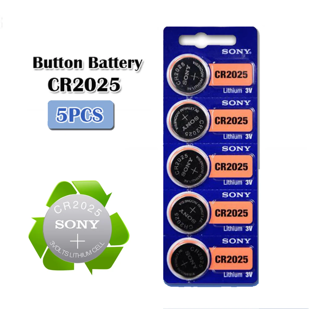 5PCS NEW SONY Original cr2025 Button Cell Batteries cr2025 3V Lithium Coin Battery For Watch Calculator Weight Scale
5PCS NEW SONY Original cr2025 Button Cell Batteries cr2025 3V Lithium Coin Battery For Watch Calculator Weight Scale