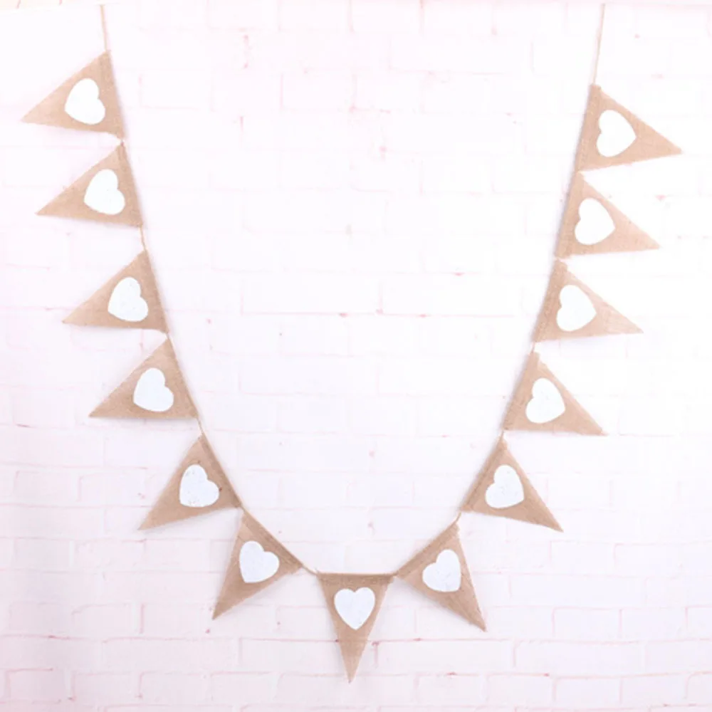 200CM Love Triangle Bunting Banner Burlap Flag For Wedding Party Decoration High Quality Natural Jute Perfect Crafts Practical
200CM Love Triangle Bunting Banner Burlap Flag For Wedding Party Decoration High Quality Natural Jute Perfect Crafts Practical