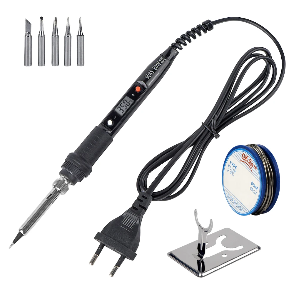 JCD Tin Soldering Iron Electric Adjustable Temperature 80W Soldering Iron Soldering Set For Soldering DIY Kit Stand Welding Tool
JCD Tin Soldering Iron Electric Adjustable Temperature 80W Soldering Iron Soldering Set For Soldering DIY Kit Stand Welding Tool