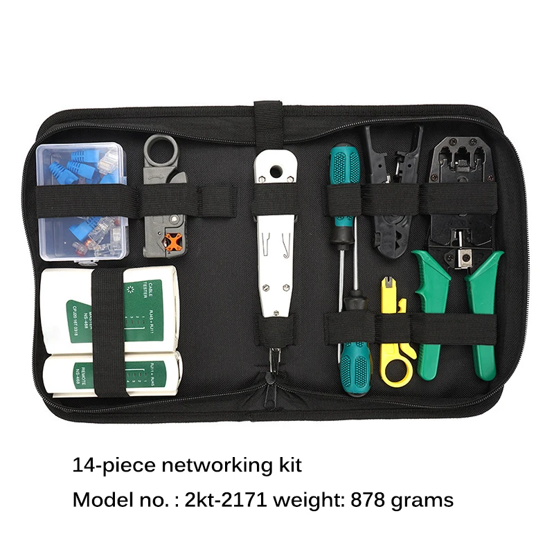 14 Pcs Portable LAN Network Repair Tool Cable Tester Plier Crimping Crimper Plug Clamp Tool Ethernet Internet Telephone Cables
14 Pcs Portable LAN Network Repair Tool Cable Tester Plier Crimping Crimper Plug Clamp Tool Ethernet Internet Telephone Cables