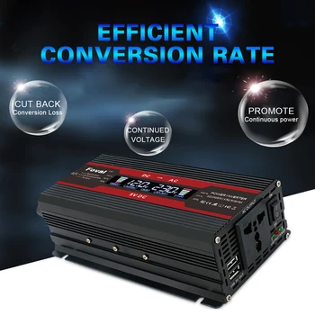 1500/2000/3000W LCD Smart Home Car Inverter 12V / 24V to 110V/220V Car Power Converter Multifunctional Output Jack Car Inverter
1500/2000/3000W LCD Smart Home Car Inverter 12V / 24V to 110V/220V Car Power Converter Multifunctional Output Jack Car Inverter