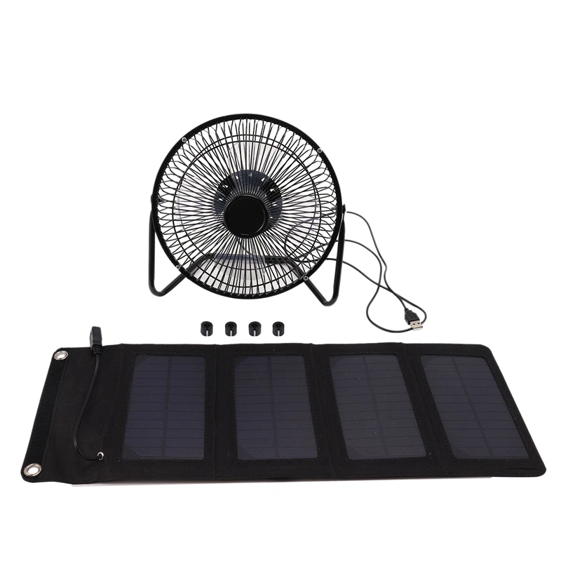 Foldable 8W USB Solar Panel Portable Folding Waterproof Solar Panel Charger Mobile Power Battery Charger,with 8Inch Fan
Foldable 8W USB Solar Panel Portable Folding Waterproof Solar Panel Charger Mobile Power Battery Charger,with 8Inch Fan