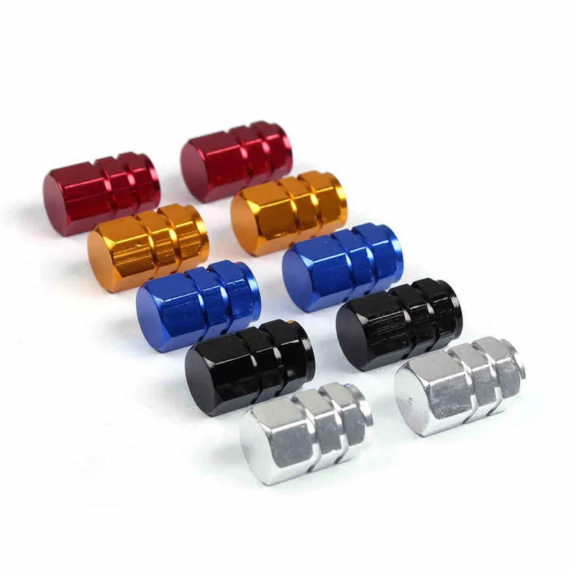 4Pcs Bike valve cap Theftproof Aluminum Bicycle Wheel Tire Covered Tyre Stem American Air valve Caps Truck Airtight Cover 2019