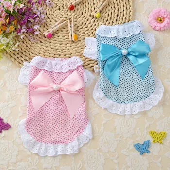 Pet Dog Clothes Bowknot Clothings Dogs Floral Shirts Clothing Cute Funny Print Comfort Spring Summer Pink Blue Lace Ropa Perro
Pet Dog Clothes Bowknot Clothings Dogs Floral Shirts Clothing Cute Funny Print Comfort Spring Summer Pink Blue Lace Ropa Perro