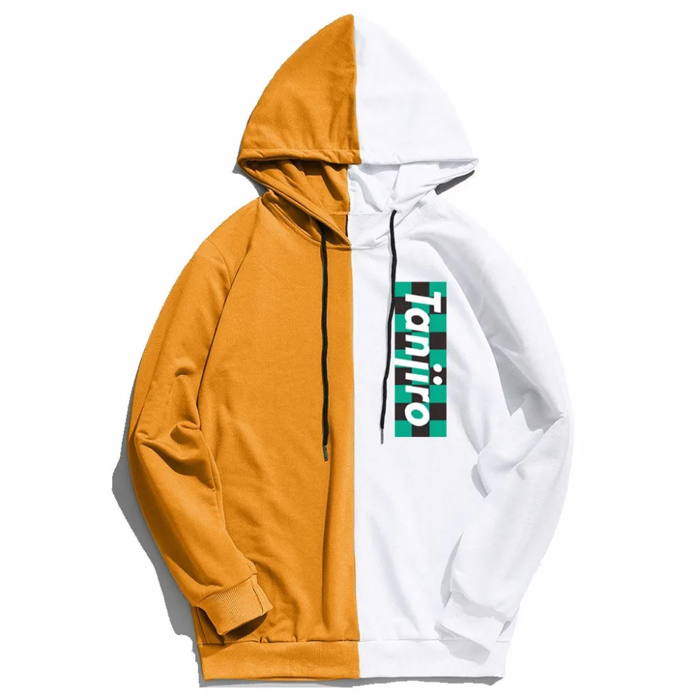 Printed two-tone hoodie