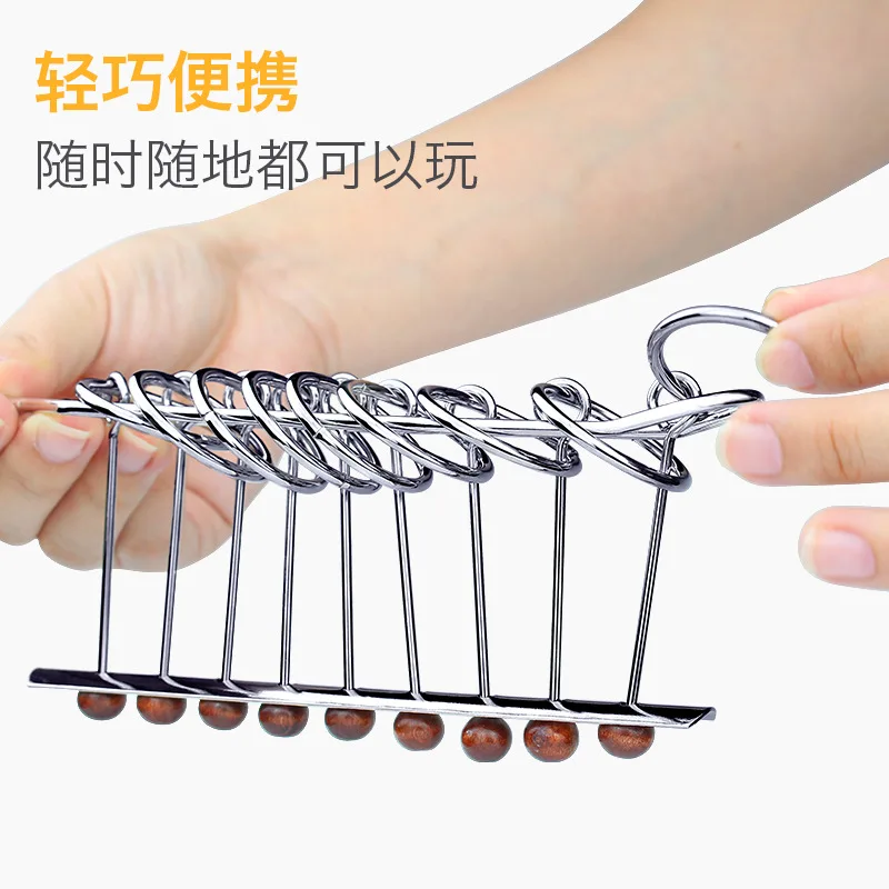 Large Size Nine 22cm Looping-off Padlock Educational Force Children Adult Students Decompression Toy Burr Puzzle Set
Large Size Nine 22cm Looping-off Padlock Educational Force Children Adult Students Decompression Toy Burr Puzzle Set