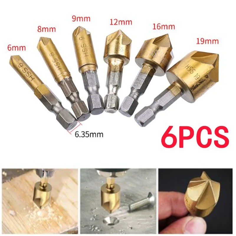 Hexagonal Handle Titanium Plated Five-edge Chamfering Knife Reaming Chamferer Shaving Auger Hole Opening Set
Hexagonal Handle Titanium Plated Five-edge Chamfering Knife Reaming Chamferer Shaving Auger Hole Opening Set