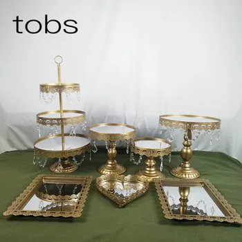 GOLD 7PCS BEAUTIFUL TRAY 3 TIER CUPCAKE DESSERT DISPLAY DECORATION TOOLS WEDDING CRYSTAL MIRROR CAKE STAND SET
GOLD 7PCS BEAUTIFUL TRAY 3 TIER CUPCAKE DESSERT DISPLAY DECORATION TOOLS WEDDING CRYSTAL MIRROR CAKE STAND SET