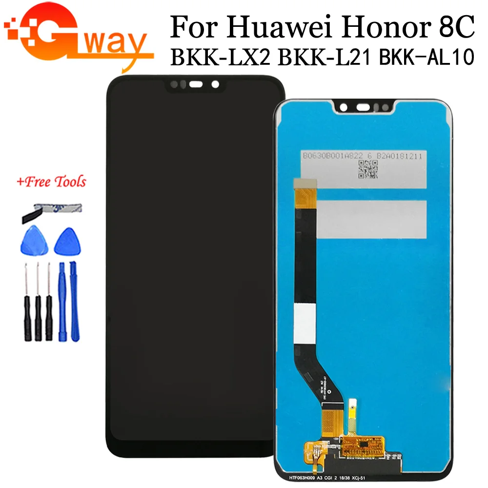 6.26" Black For Huawei Honor 8C BKK-AL10 BKK-L21 LCD Display+Touch Screen Digitizer Assembly Phone Replacement +Tools
6.26" Black For Huawei Honor 8C BKK-AL10 BKK-L21 LCD Display+Touch Screen Digitizer Assembly Phone Replacement +Tools