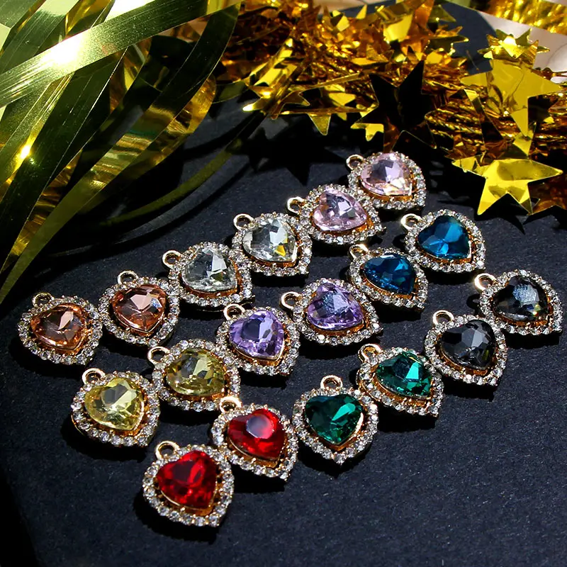 10Pcs Luxury Colorful Crystal Heart Charms Pendant Rhinestone Shiny Love Charm High Quality DIY Jewelry Making Accessories Bulk
10Pcs Luxury Colorful Crystal Heart Charms Pendant Rhinestone Shiny Love Charm High Quality DIY Jewelry Making Accessories Bulk