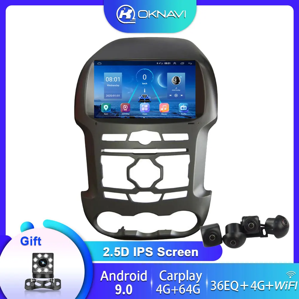 Автомагнитола EKIY DSP мультимедийный проигрыватель на Android для Ford Ranger F250 2011-2015