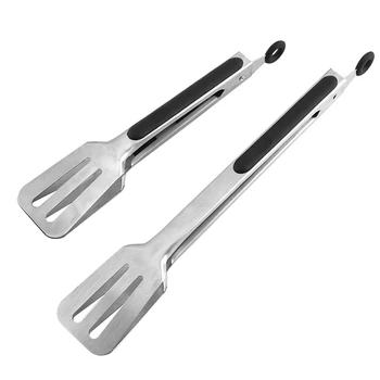 2pcs Rubber Grip Cooking Tool Barbecue High Temperature Resistant Non Slip Ergonomic Kitchen Tongs Stainless Steel Rustproof
2pcs Rubber Grip Cooking Tool Barbecue High Temperature Resistant Non Slip Ergonomic Kitchen Tongs Stainless Steel Rustproof