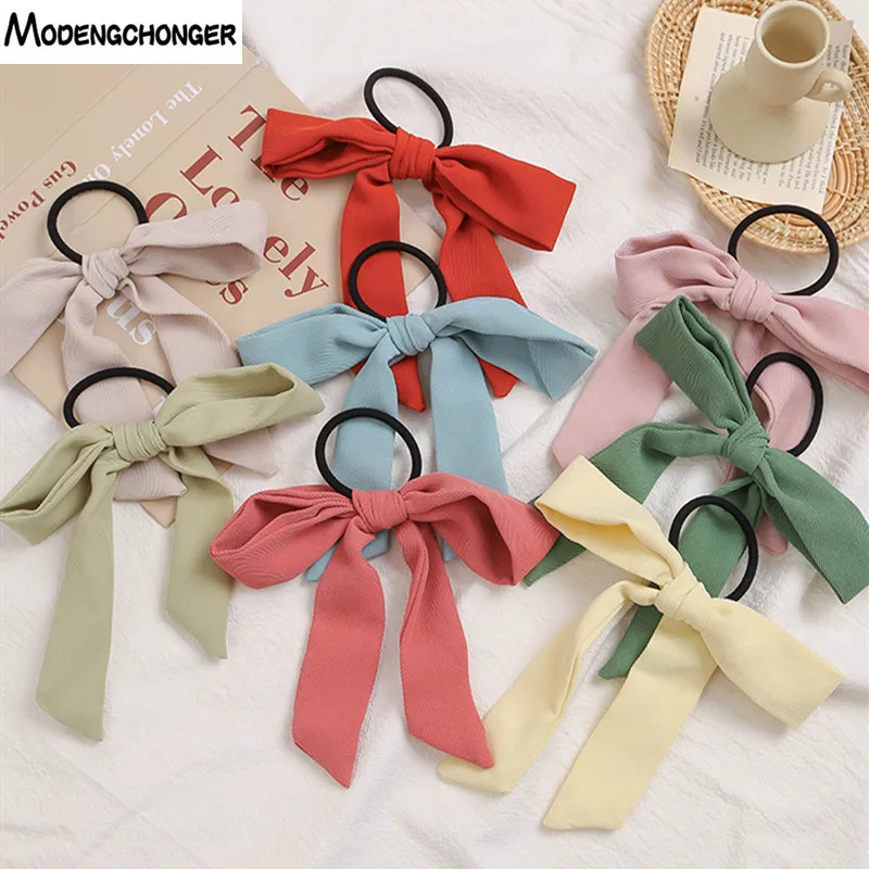 1PC New Fashion Barrette Bow Elastic Rubber Band Solid Colore Pattern Long Ribbon Hairband Woman Girl Hair Ring Hair Accessories
1PC New Fashion Barrette Bow Elastic Rubber Band Solid Colore Pattern Long Ribbon Hairband Woman Girl Hair Ring Hair Accessories