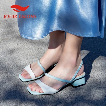 JOUIR TALONS 2020 Brand Design Genuine Leather Women Sandals Square Heels Narrow Band Pumps Summer Dress Women Shoes
JOUIR TALONS 2020 Brand Design Genuine Leather Women Sandals Square Heels Narrow Band Pumps Summer Dress Women Shoes