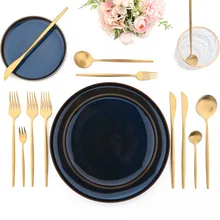 NEW TY JANKNG 24Pcs Gold Matte Cutlery Set Stainless Steel Dinnerware Set Knife Fork Spoon SilverwareTableware Kitchen Flatware
NEW TY JANKNG 24Pcs Gold Matte Cutlery Set Stainless Steel Dinnerware Set Knife Fork Spoon SilverwareTableware Kitchen Flatware
