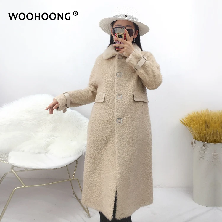 X-Long real fur wool coat Mink collar Female Wool Jacket Sheep shearing overcoat warm jacket natural wool lamb
X-Long real fur wool coat Mink collar Female Wool Jacket Sheep shearing overcoat warm jacket natural wool lamb