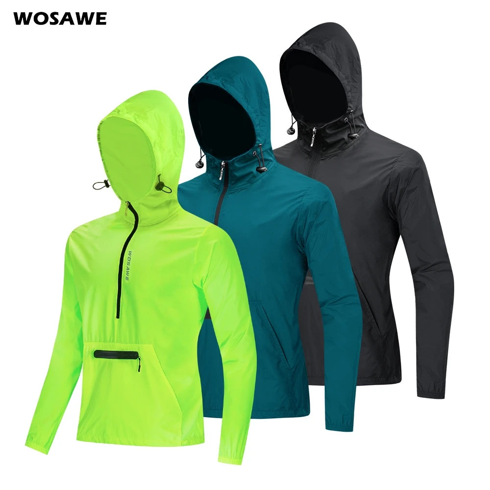 WOSAWE Hooded Cycling Jackets Caps Front Back Storage Pockets Black Rain Repellent Slim Fit MTB Bike Women Men's Windbreakers
WOSAWE Hooded Cycling Jackets Caps Front Back Storage Pockets Black Rain Repellent Slim Fit MTB Bike Women Men's Windbreakers