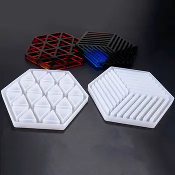 Hollow Striped Triangle Modeling Coaster Silicone Mold Handmade Geometry Hexagon Epoxy Resin Molds DIY Jewelry Making Tools
Hollow Striped Triangle Modeling Coaster Silicone Mold Handmade Geometry Hexagon Epoxy Resin Molds DIY Jewelry Making Tools