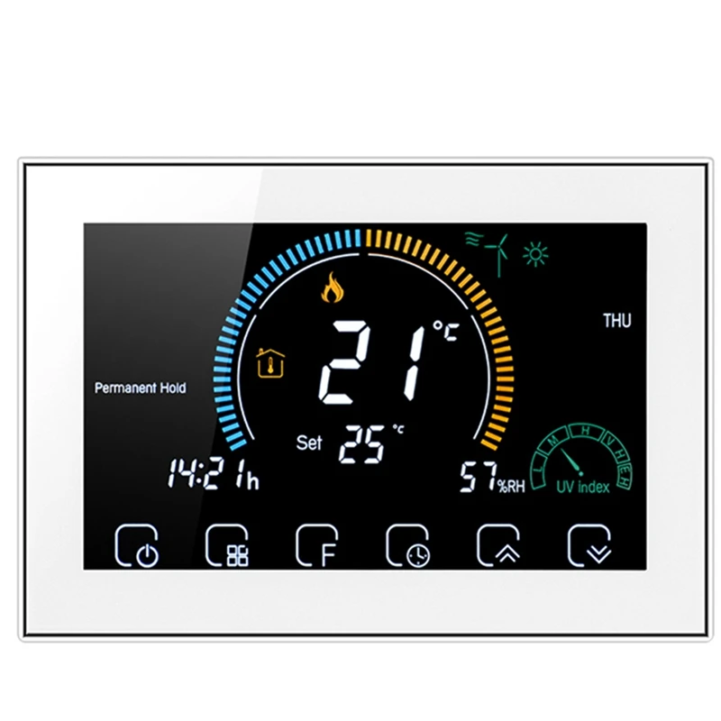 WiFi Smart Thermostat with Presssn Color Display Wireless Programmable Thermostat Controller for Home Office
WiFi Smart Thermostat with Presssn Color Display Wireless Programmable Thermostat Controller for Home Office